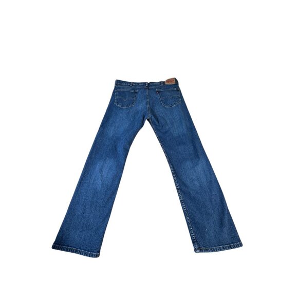 Levi's 505 Blue Denim Jeans Straight Leg Classic Men's Sz 40 X 32 Zip Fly - Picture 6 of 7